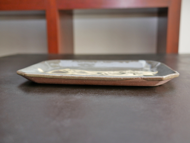 松原竜馬 スリップ隅切皿 大