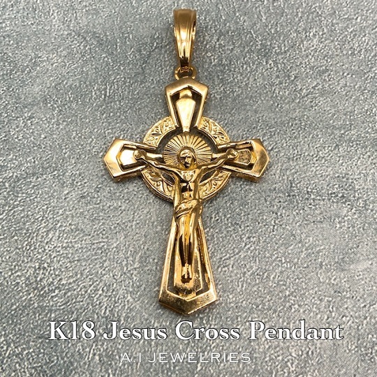 K18 クロス ペンダント ツヤあり 18金 クロス ペンダント / k18 cross