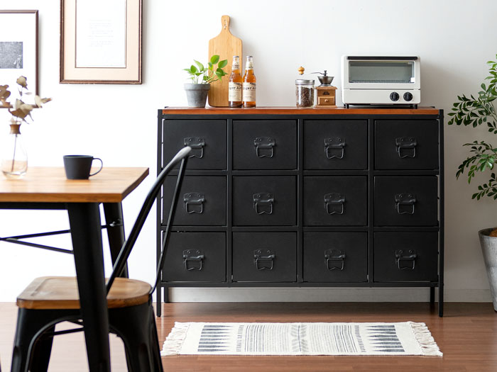 ヴィンテージ調ドロワーチェスト BILLS〔ビルズ〕 [幅62] 6ドロワー