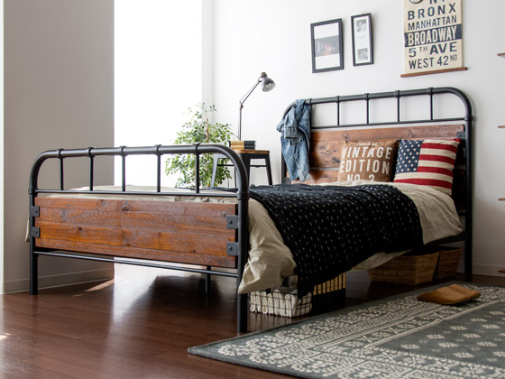 ヴィンテージスチールベッド(シングル) Cruise〔クルーズ〕 フレーム