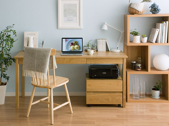 タモ無垢材デスク LIBRE〔リーブル〕 155cm幅 | 家具・インテリア通販