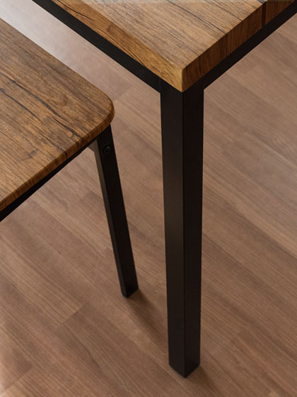 4人用 ヴィンテージ風ダイニング5点セット FORK(フォーク) | 家具