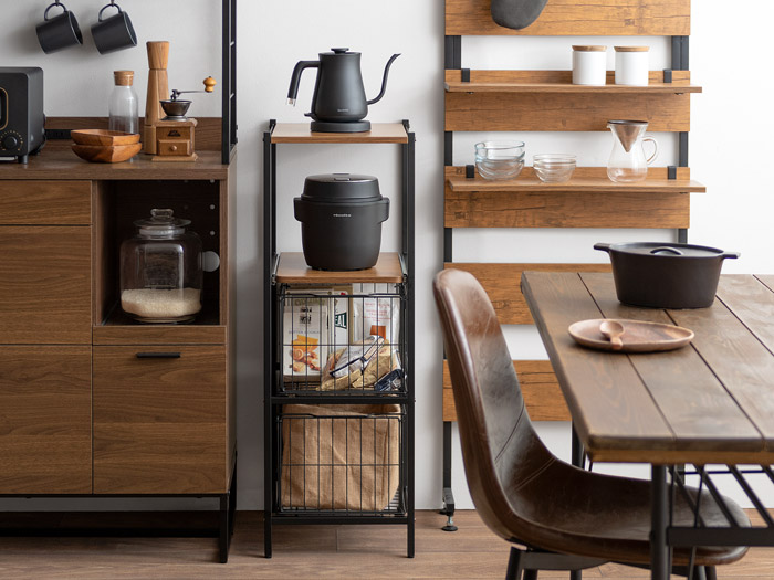 スリム隙間収納ラック emery (エメリー) ロータイプ | 家具