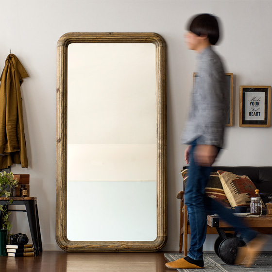ヴィンテージウッドデザイン REGEN MIRROR 90×180cm | 家具
