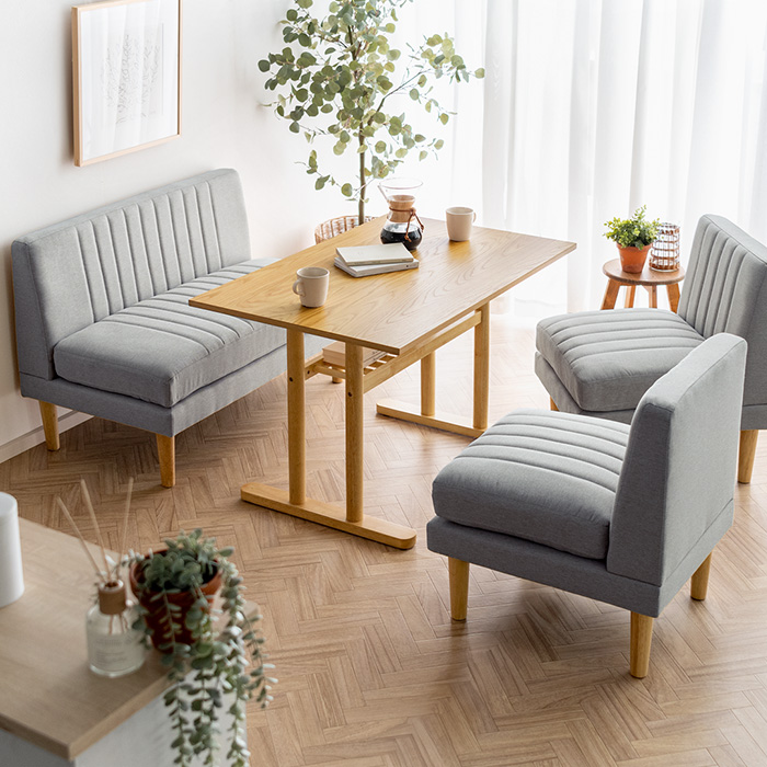 ダイニングソファ 4人用 2P+1P×2 ポケットコイル LEKKA | 家具