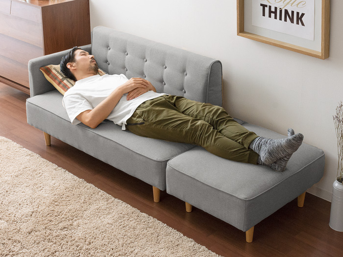 レイアウト自在カウチソファ 2人掛け オットマン付き FREDY | 家具