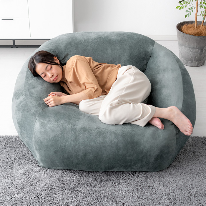 1人掛け クッションソファ 極厚まんまる座面 フロアソファ Mia | 家具