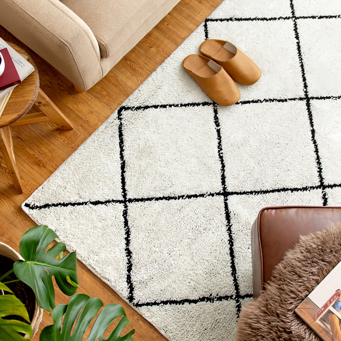 ベニワレン風モロッカンデザインラグ 92×184cm | 家具・インテリア通販