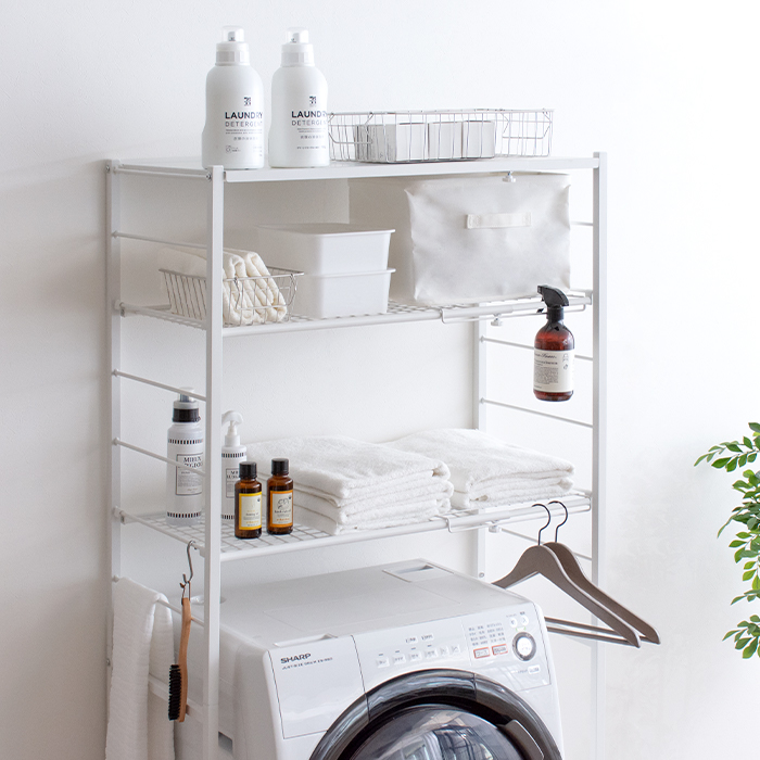 伸縮ランドリーラック LESTER (レスター) 棚タイプ | 家具・インテリア