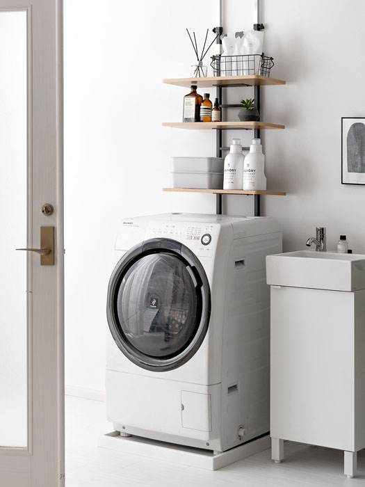 突っ張り式ランドリーラック Steach(スティーチ)棚板3枚タイプ | 家具