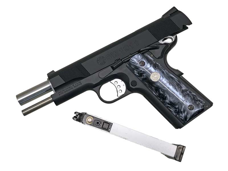 WA] SCW S&W SW1911 ブラック ガスブローバック グリップカスタム