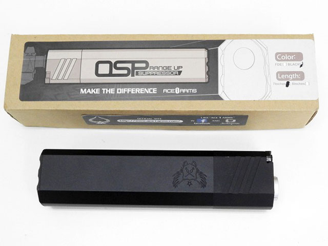 Ace1 Arms] OSP/オスプレイサプレッサー 7インチ/ 14mm正ネジ BK (未