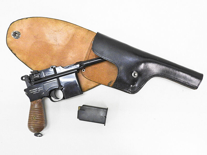 マルシン] モーゼル M712 マットブラック ABS 革ホルスター付