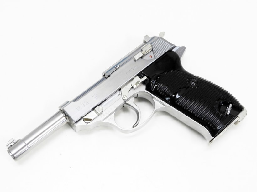 マルゼン] ワルサーP38 シルバー ブルーパッケージ ガスブローバック