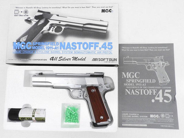 MGC] M1911A1 NASTOFF.45 SFA MODEL1911-A1 オールシルバー (中古)の