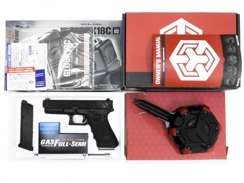 東京マルイ] グロック18C ガスブローバック 350連ドラムマガジン