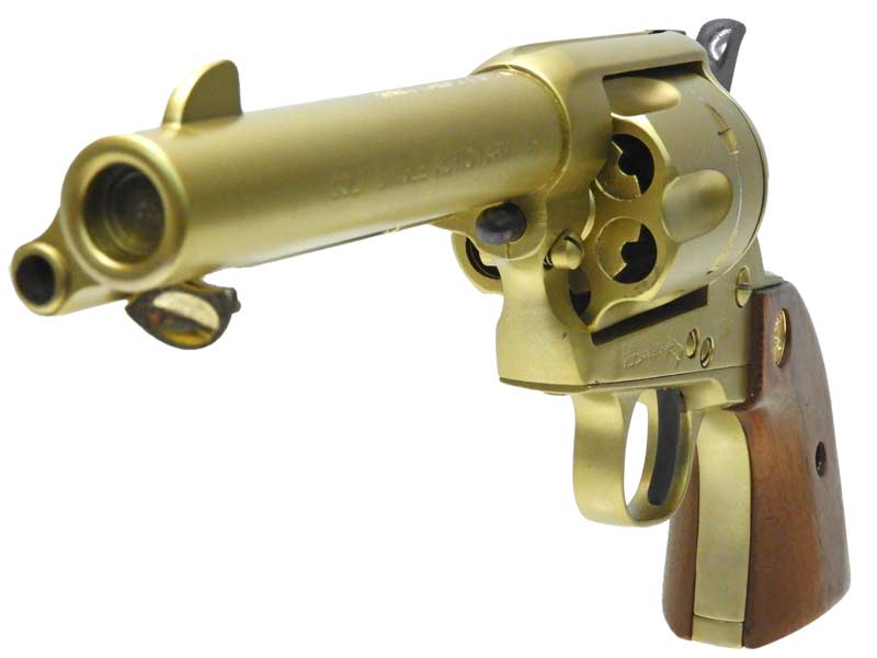 タナカ] コルト SAA シビリアン ゴールド 木製グリップ SMG金属モデル