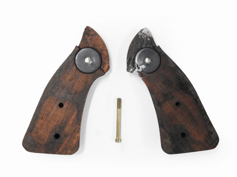 S&W] 実物 Jフレーム用 木製グリップ サービスサイズ スクエアバット