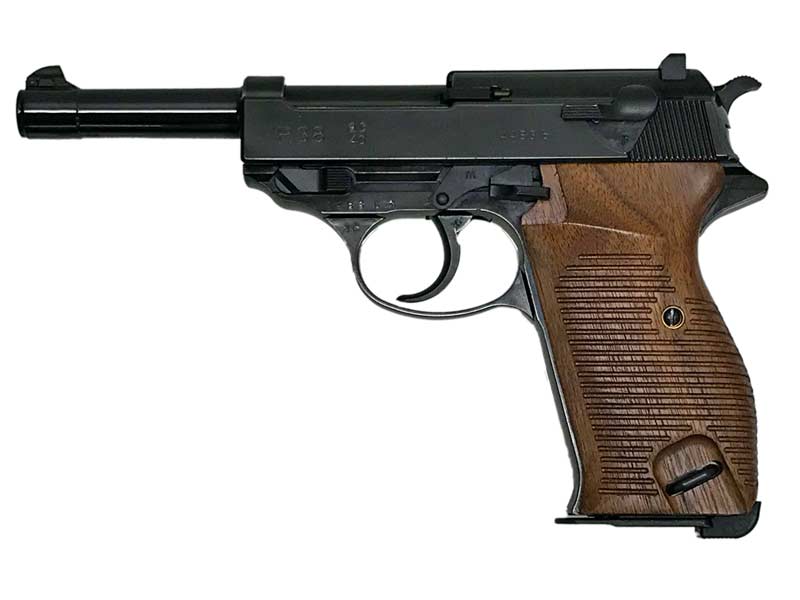マルゼン] ワルサー P38 ABS ブラックメタル ガスブローバック 木製