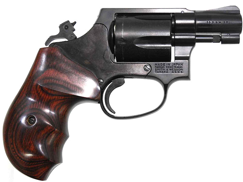 タナカ] S&W M36 チーフスペシャル 2インチ ABS ガスガン 木製グリップ