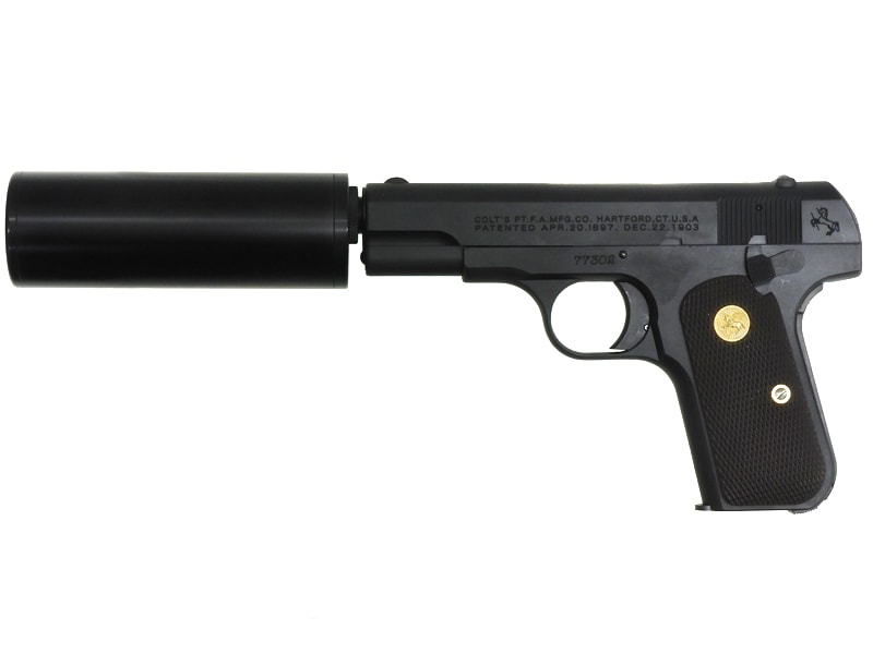 CAW] コルト .32 Auto HW BK キラーサプレッサーモデル 発火モデルガン