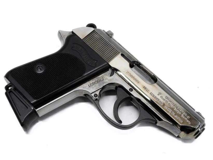 マルシンHWモデルガンワルサーPPKサイレンサー、レアグリップ付J