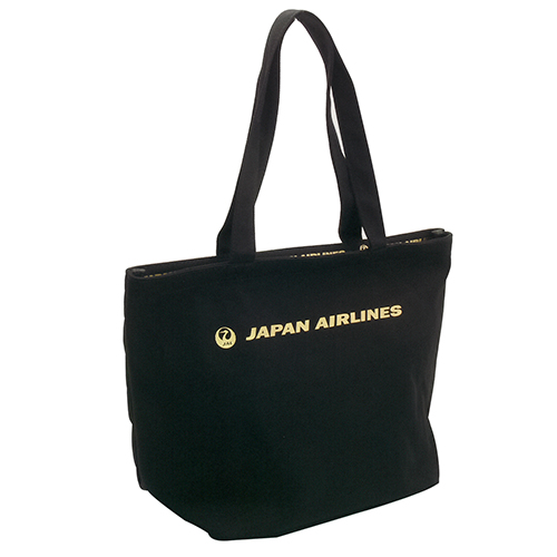 JALトートバッグ ファスナー付（ブラック）
