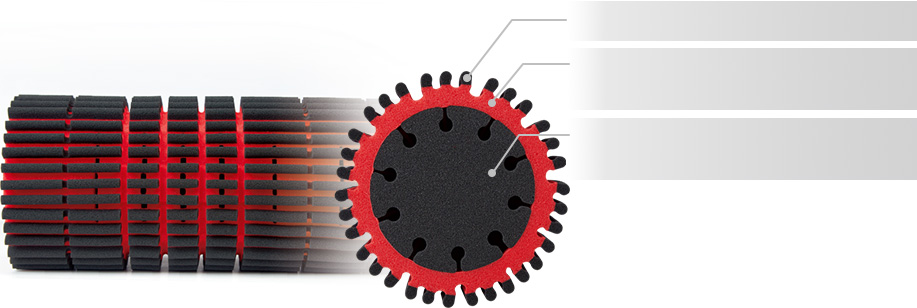 2WAYハイブリッド3層構造サポートギア［エアー］ボディピロー