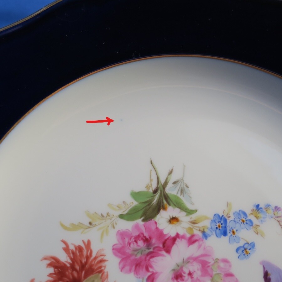 希少】マイセン・コバルトブルーのお皿（24.5cm） - 貴人たちのマイセン