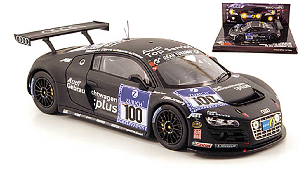Diecast model cars Audi R8 LMS 1/18 Spark LMS no.100 audi top