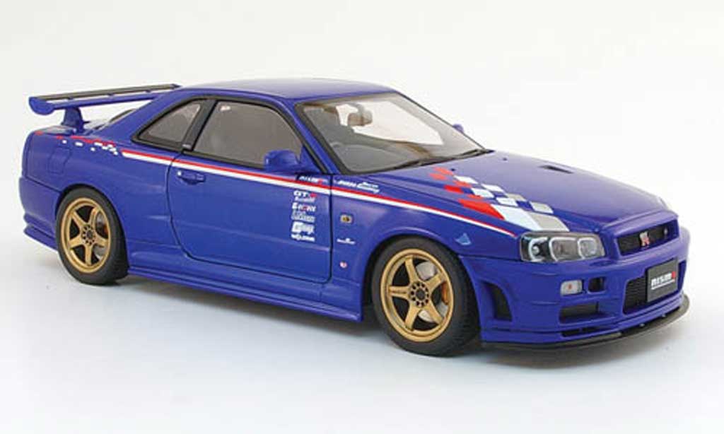 Diecast model cars Nissan Skyline R34 1/18 Autoart R34 gt-r nismo