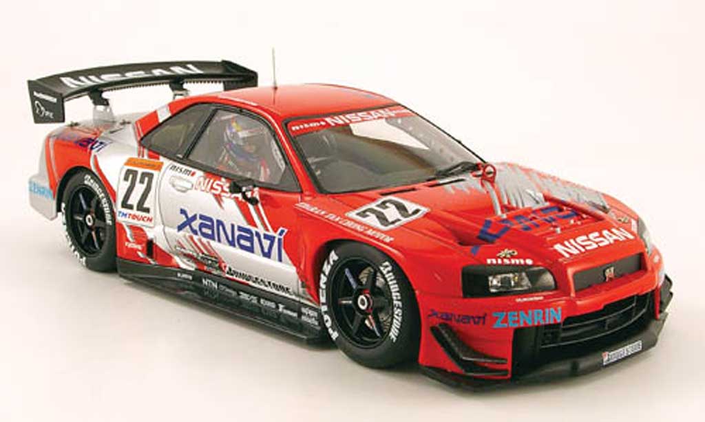 Diecast model cars Nissan Skyline R34 1/18 Autoart JGTC R34 gt-r