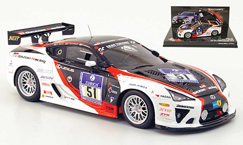 Diecast model cars Lexus LFA 1/43 Ebbro No.119 4h Rennen VLN