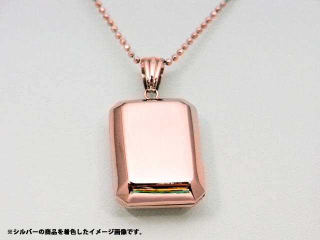 ロケットペンダント ペンダント トップ 長方形14金般若心経入り