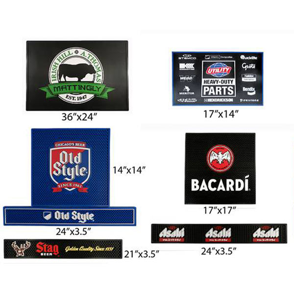 Bar Mats | Logo Counter Mats | Bar Rail Mats by allMATS.com