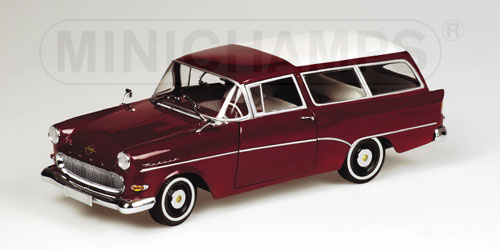 minichamps Opel Rekord P1 Caravan 1958 Dark Red (1/18 scale model)