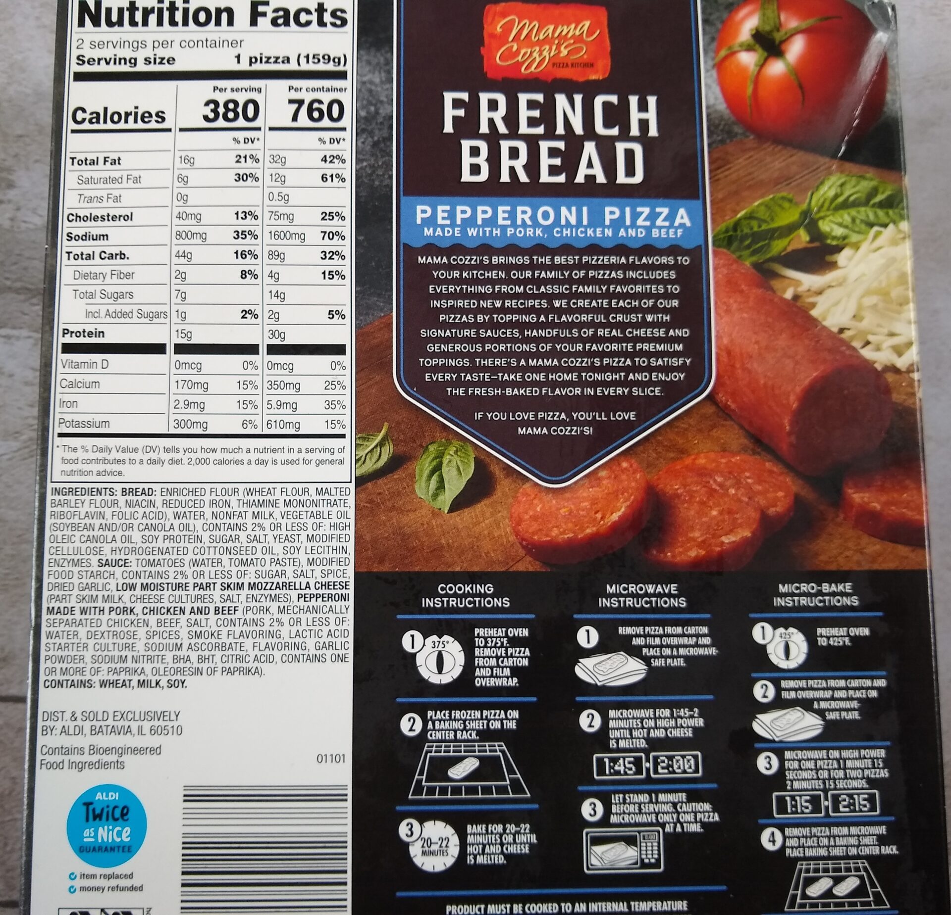 Mama Cozzi's French Bread Pizza | Aldi Reviewer