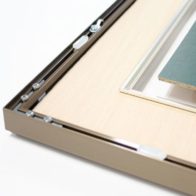 色紙額:アルミ額5728 エンジ | マルニ額縁画材店