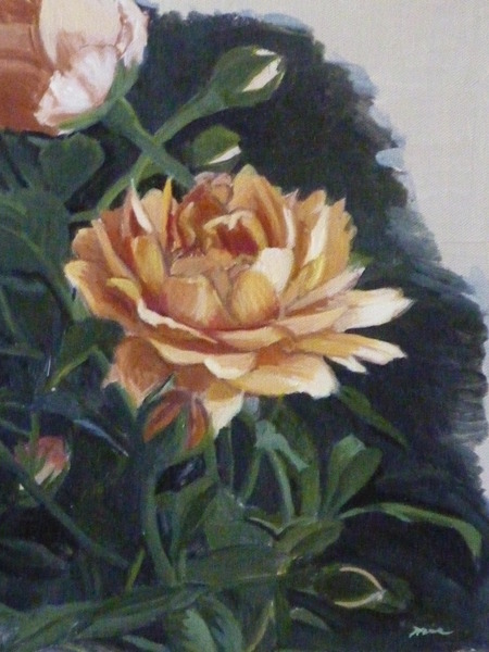 花瓶の花とフルーツ」 by Urara｜Artmeter｜暮らしを彩るアートが