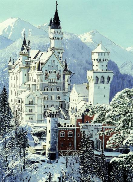 ノイシュヴァンシュタイン城」 by ジュリ子｜Artmeter｜暮らしを彩る