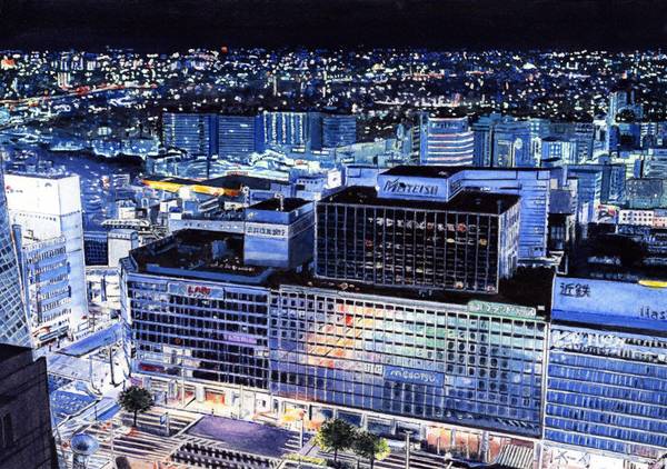 都会の夜景」 by ジュリ子｜Artmeter｜暮らしを彩るアートが、きっと