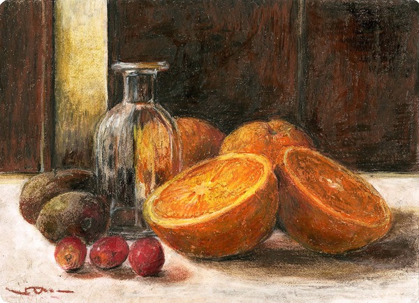 オレンジのある静物」 by 石川 裕樹｜Artmeter｜暮らしを彩るアートが