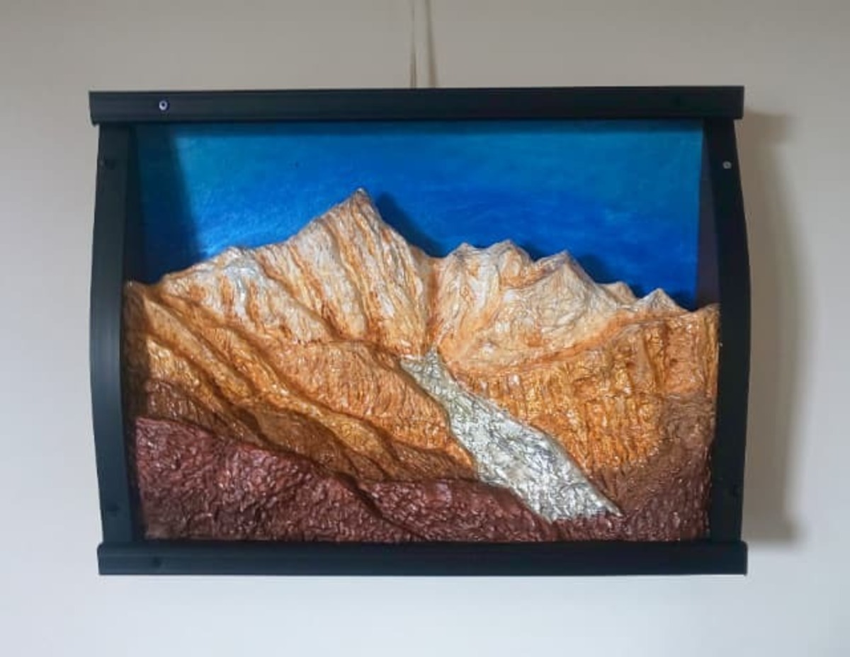 未踏の神聖な霊峰」(3D絵画)」 by 山川善作｜Artmeter｜暮らしを彩る