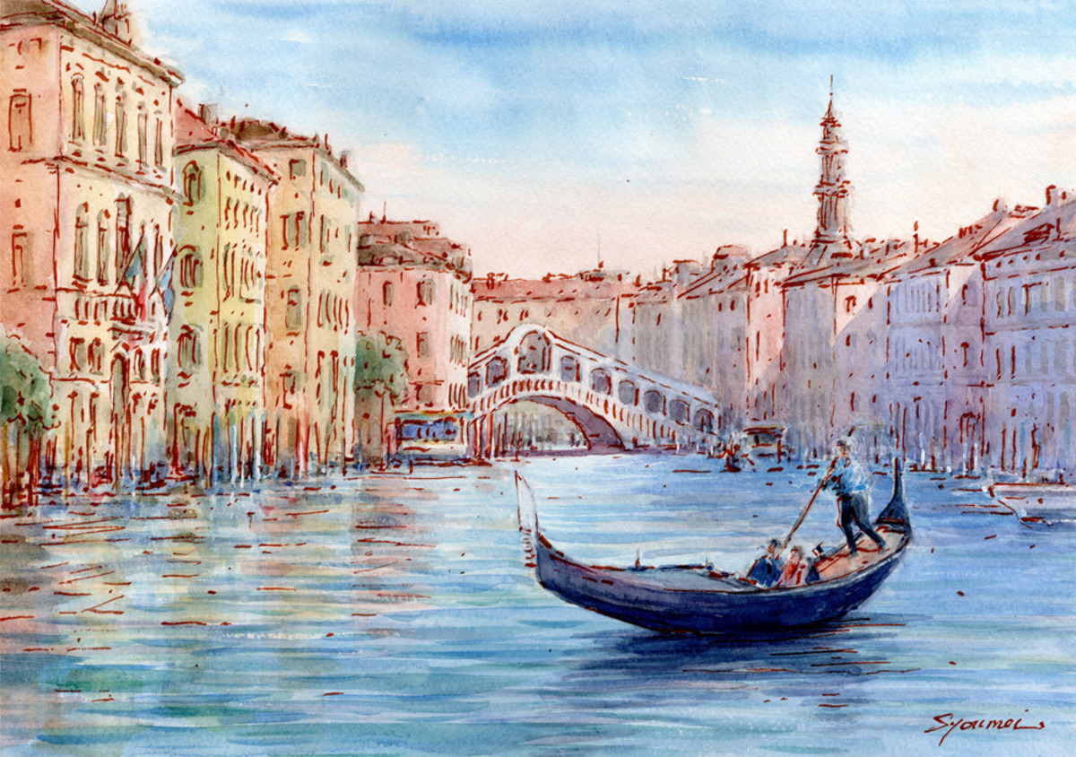 水彩画原画 横浜三渓園・大池 #666」 by syoumei｜Artmeter｜暮らしを