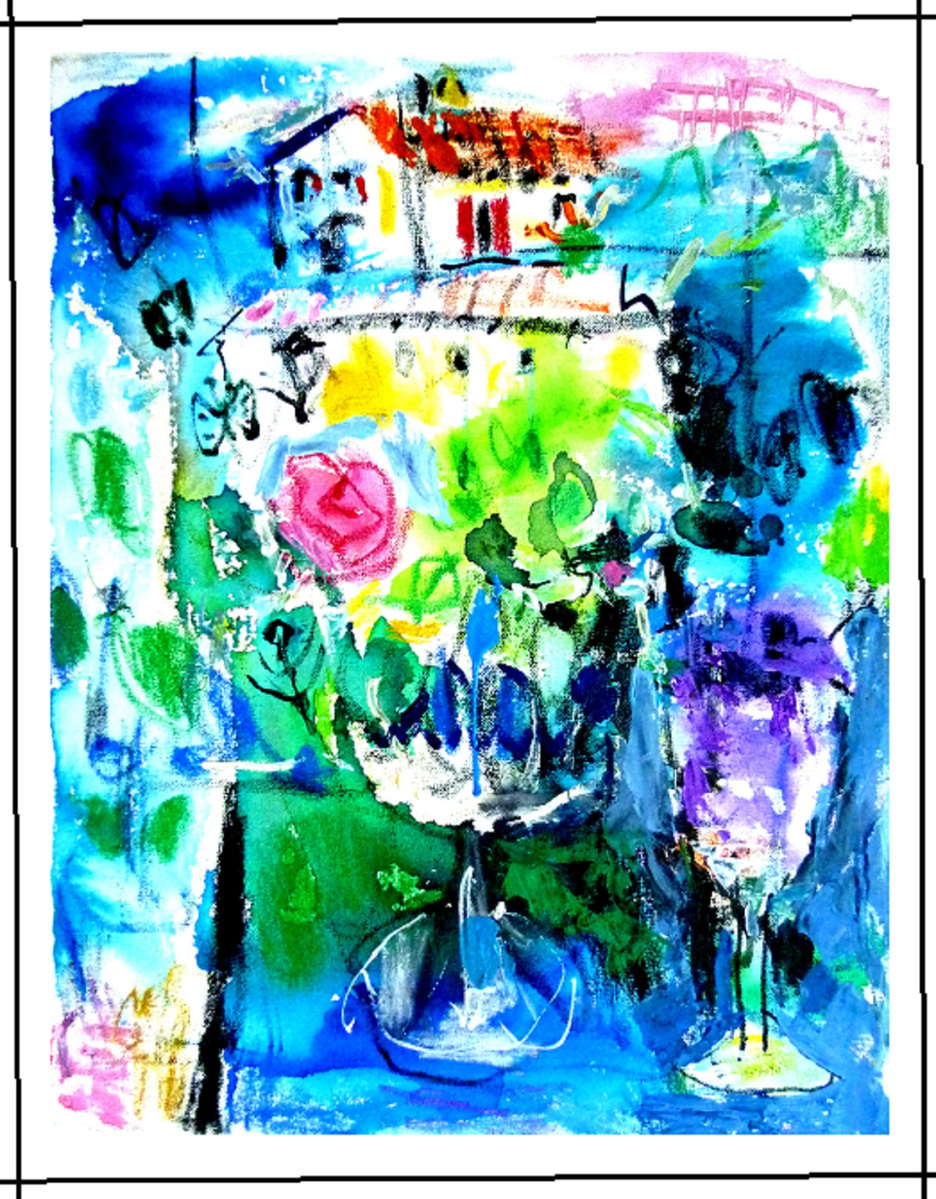 証明書付 宗像敏男 水彩画 ミネストローネ