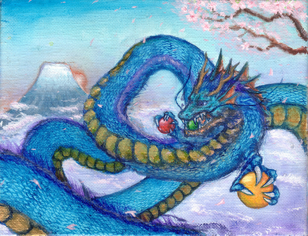 紫雲桜龍画」 by 原見 兼司｜Artmeter｜暮らしを彩るアートが、きっと