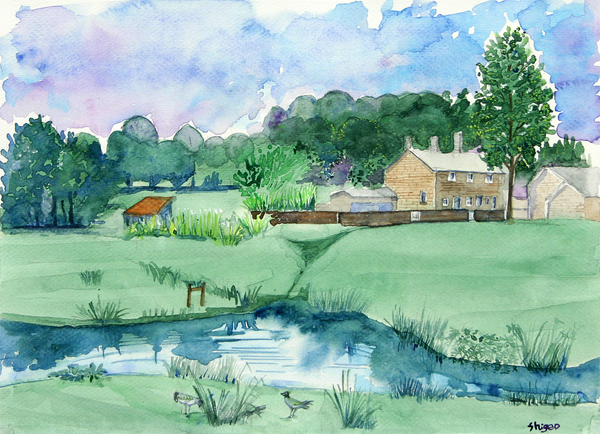 イギリスの田園風景」 by チェリコ｜Artmeter｜暮らしを彩るアートが