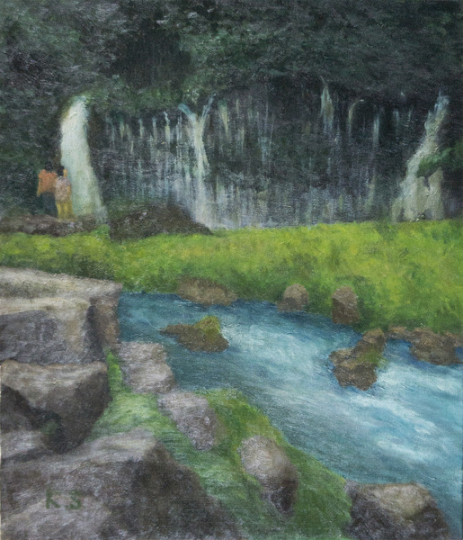 滝のある風景」 by しみるけい｜Artmeter｜暮らしを彩るアートが