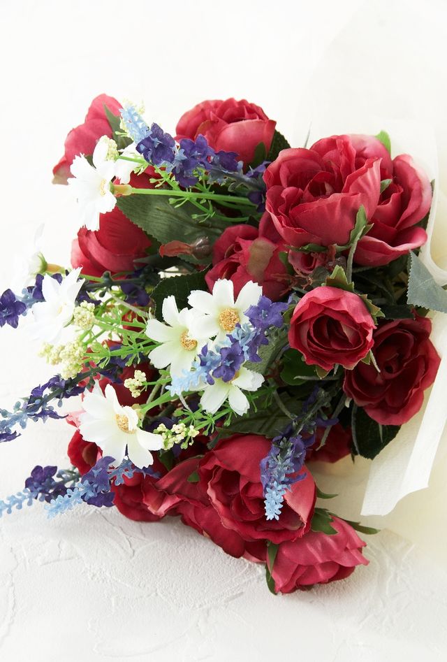 造花・アーティフィシャルフラワー花束・造花ギフトブーケ】ローズ