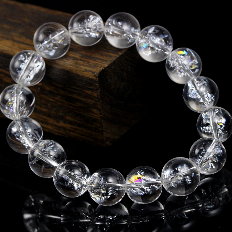 レインボー水晶（エレクトリックアイリスクォーツ）11.5〜12mm